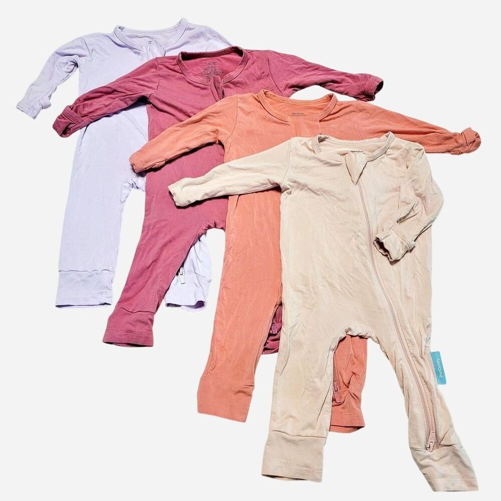 Set of 4 PurComfy 0-3 months LuxeDreams Bamboo Sleepers Buttery Soft